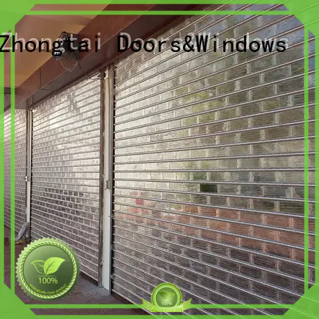 Zhongtai Brand transparent anti-theft vision rolling door manufacture