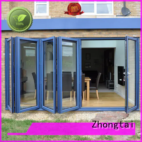 Zhongtai Brand commercial residential aluminium patio doors prices finished supplier