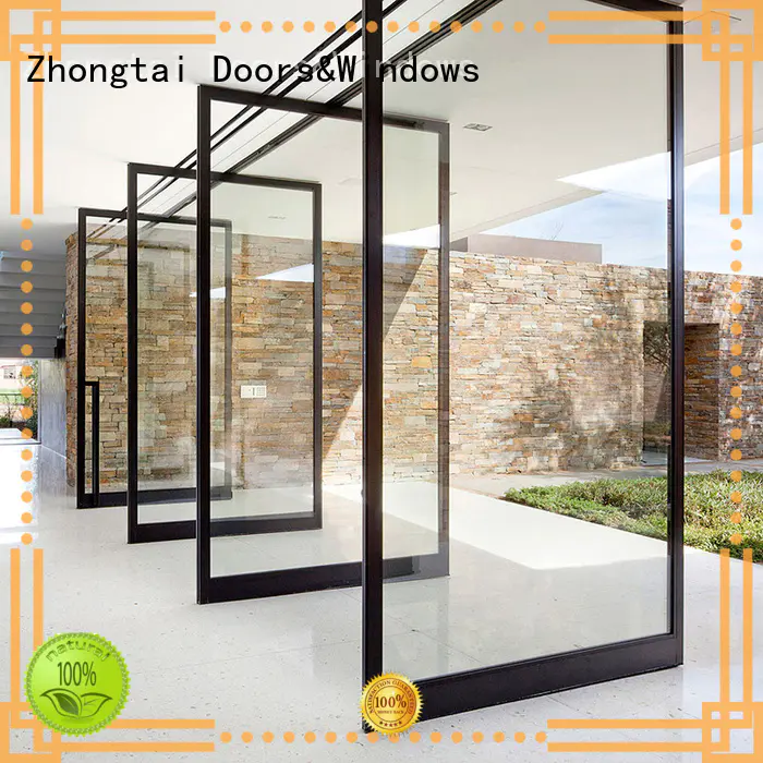 top quality frame aluminium french doors high quality Zhongtai Brand