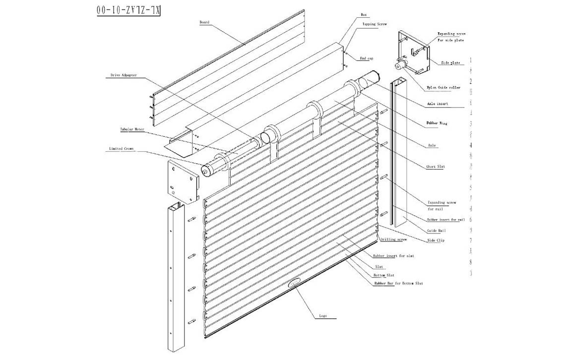 Zhongtai-Best Aluminium Shutters Electric Double Layer Slat Aluminum Rolling Door-1