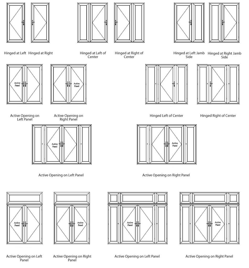 Zhongtai-Aluminium French Doors, Simple Style Aluminum Swing Door-4