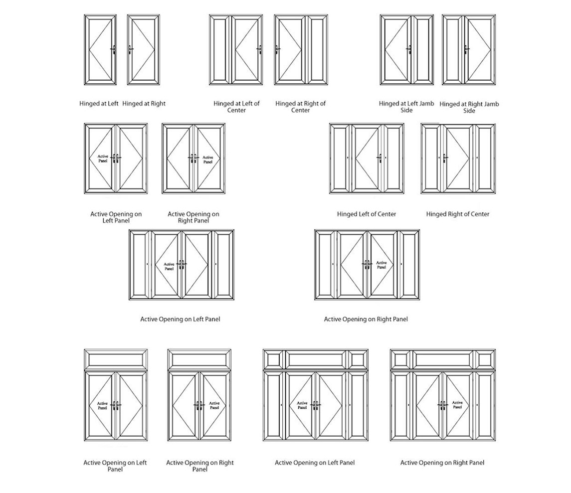 Zhongtai-Customized Aluminum Frame French Swinging Glass- Zhongtai-2