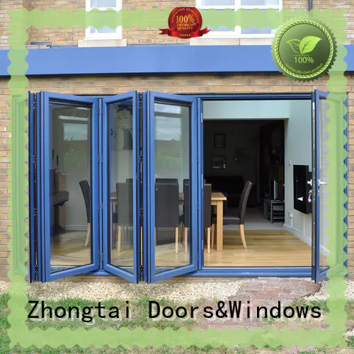 Zhongtai frame Aluminium Folding Door supply for house