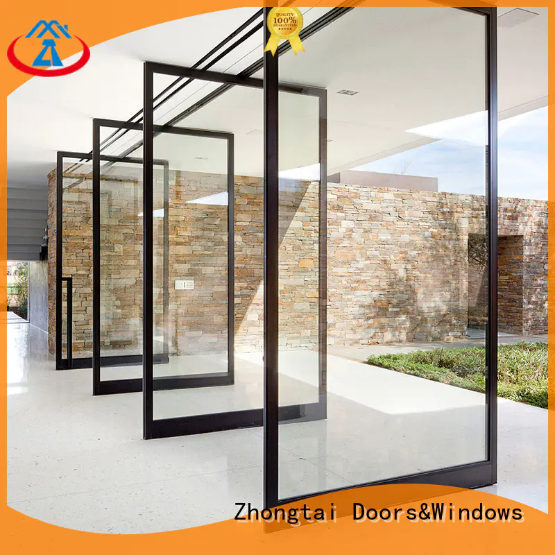aluminium swing door high quality customized Zhongtai Brand aluminium french doors