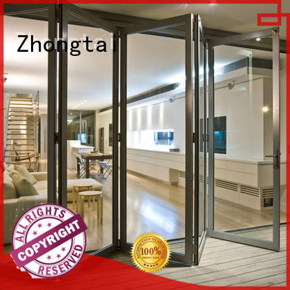 aluminium patio doors prices cutomized Aluminium Folding Door Zhongtai Brand