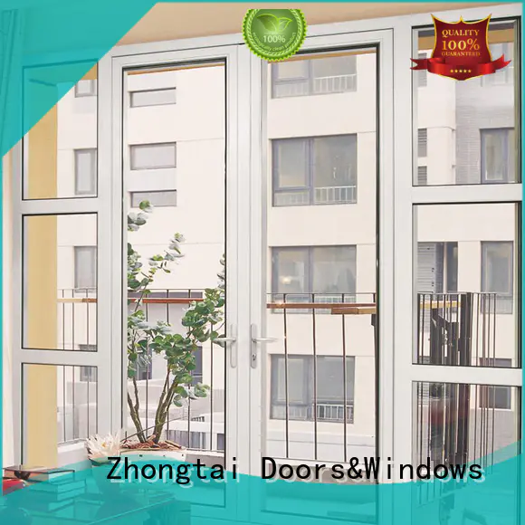 high quality commercial aluminium french doors french frame Zhongtai company