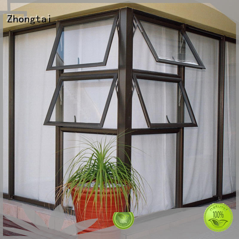 Zhongtai beautiful aluminum windows price supply for building