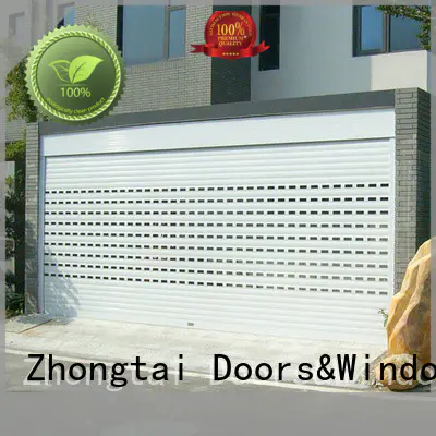 bank aluminium rolling door supplier for garage Zhongtai