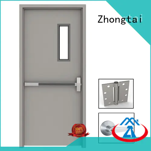 Zhongtai Brand firerated commercial exit complete fire doors steel