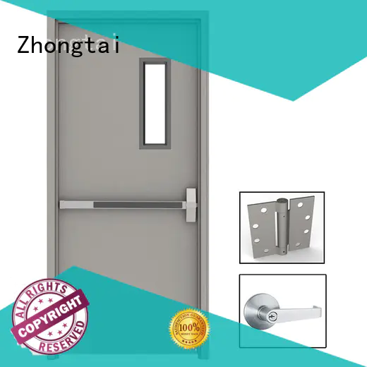 Zhongtai Brand firerated finished commercial custom complete fire doors