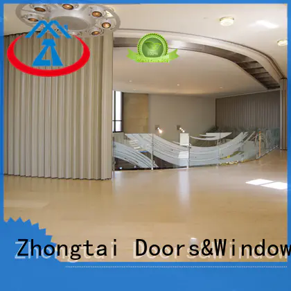 foldable residential fire rated doors rolling for exhibition halls Zhongtai