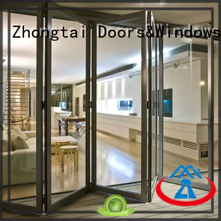 professional sliding Aluminium Folding Door exterior Zhongtai