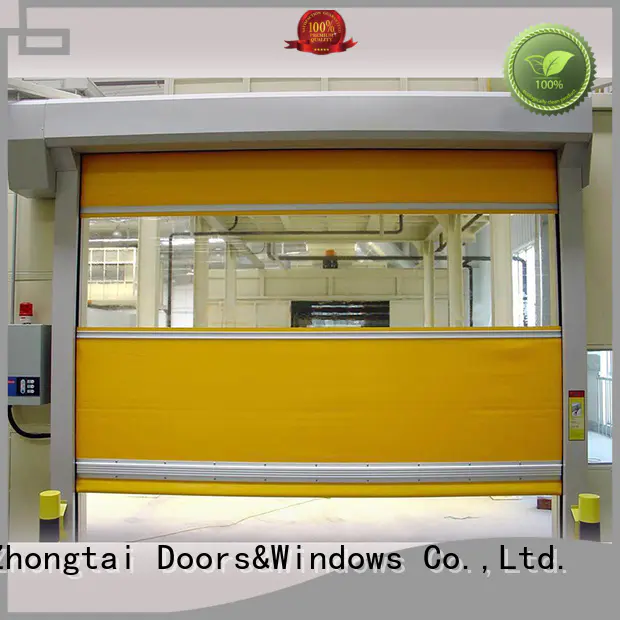 automatic fast high speed roll up doors Zhongtai manufacture