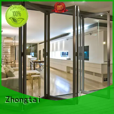 commercial residential frame Aluminium Folding Door finished Zhongtai