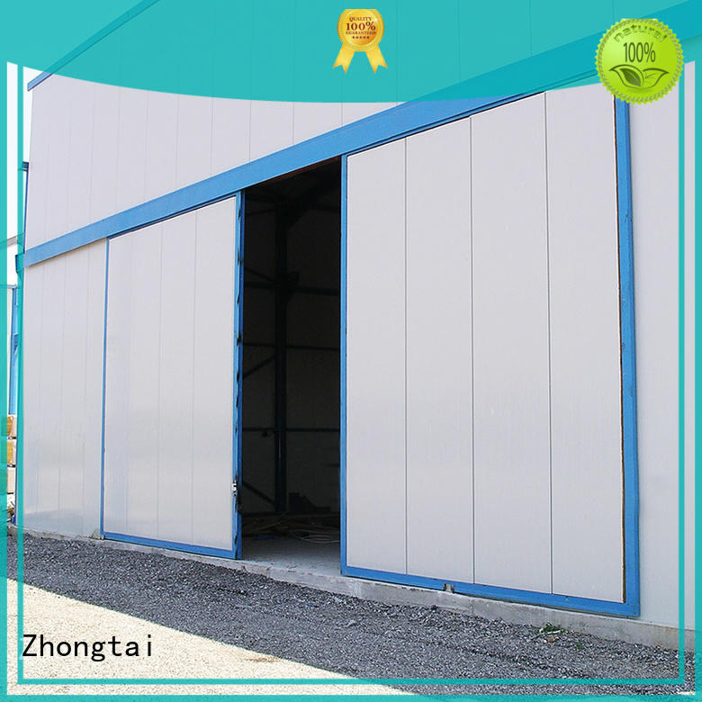 Zhongtai Brand automatic remote control industrial sliding door steel factory