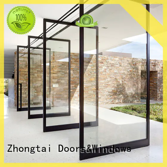 Zhongtai classical aluminium french doors supply for office building