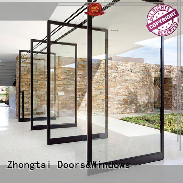 aluminium swing door customized commercial Zhongtai Brand aluminium french doors