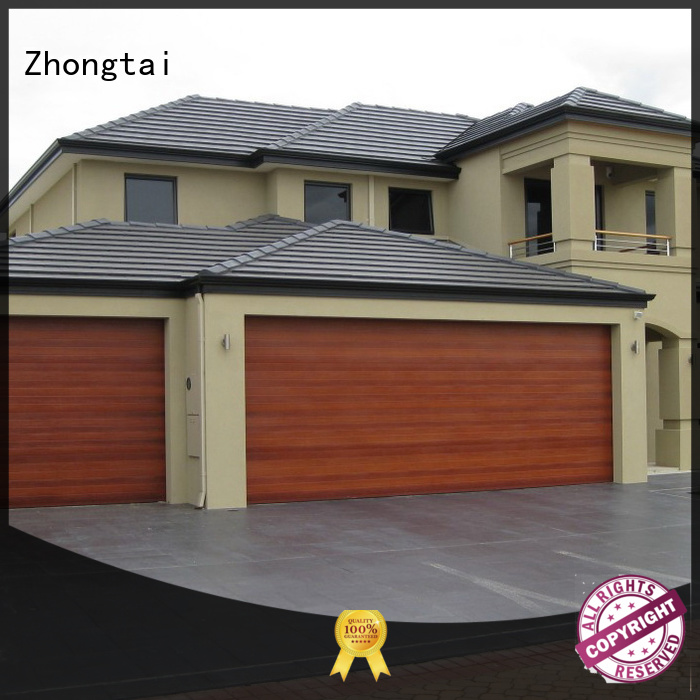 Zhongtai customized aluminum garage doors manufacturers for residential buildings