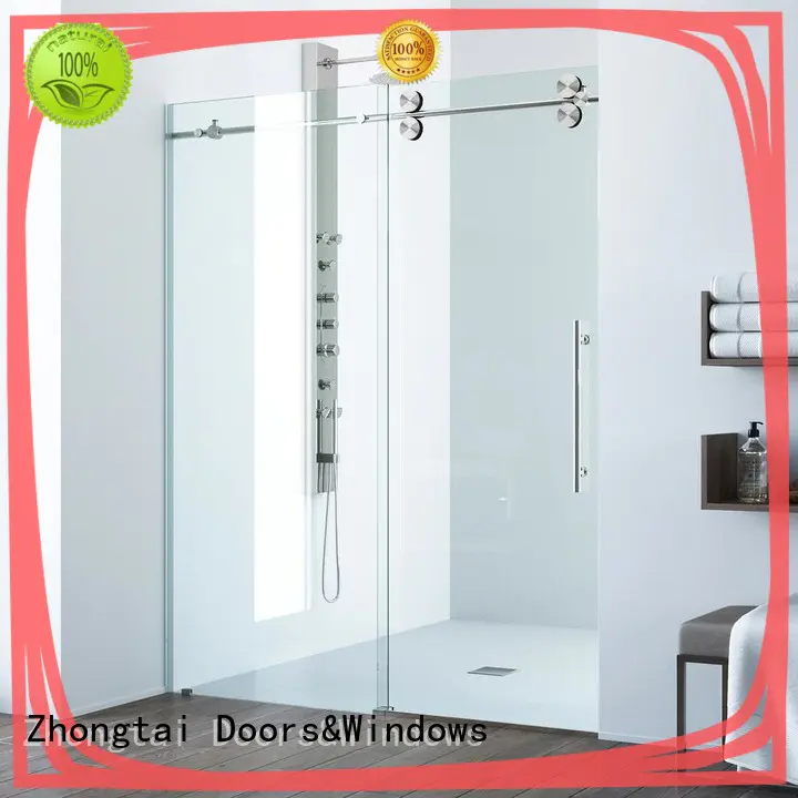 Zhongtai quality Frameless Glass Door manufacturers for washroom