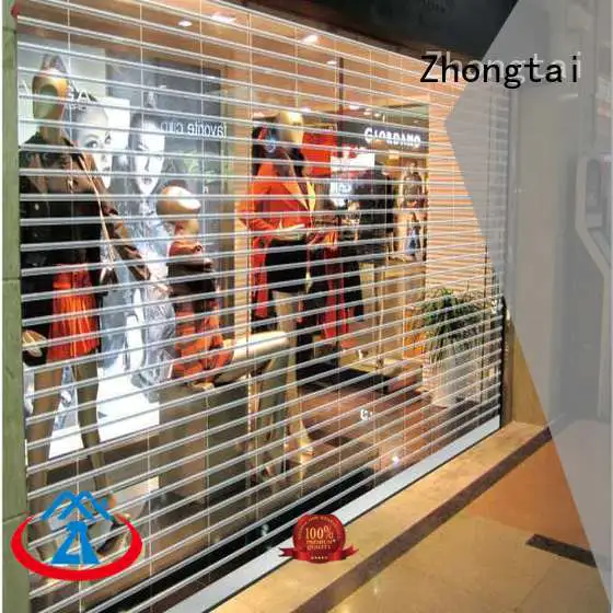 Zhongtai Brand electrical manual remote polycarbonate rolling door