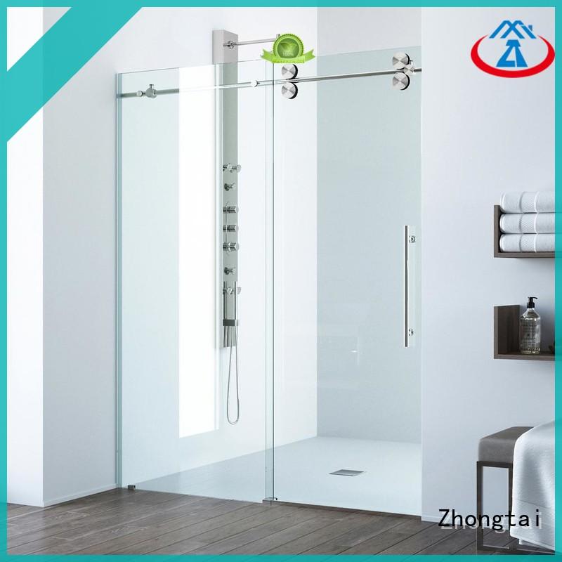 Custom Frameless Glass Door laminated suppliers for washroom