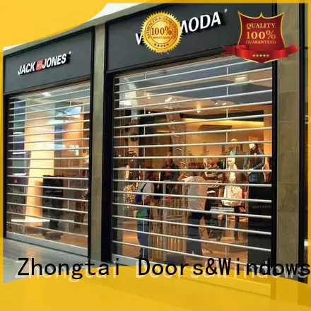 install shop roller doors stainless for window display Zhongtai