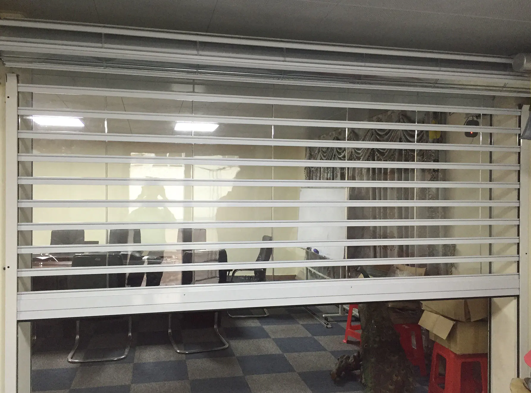 Transparent Polycarbonate Roller shutter Door for shop