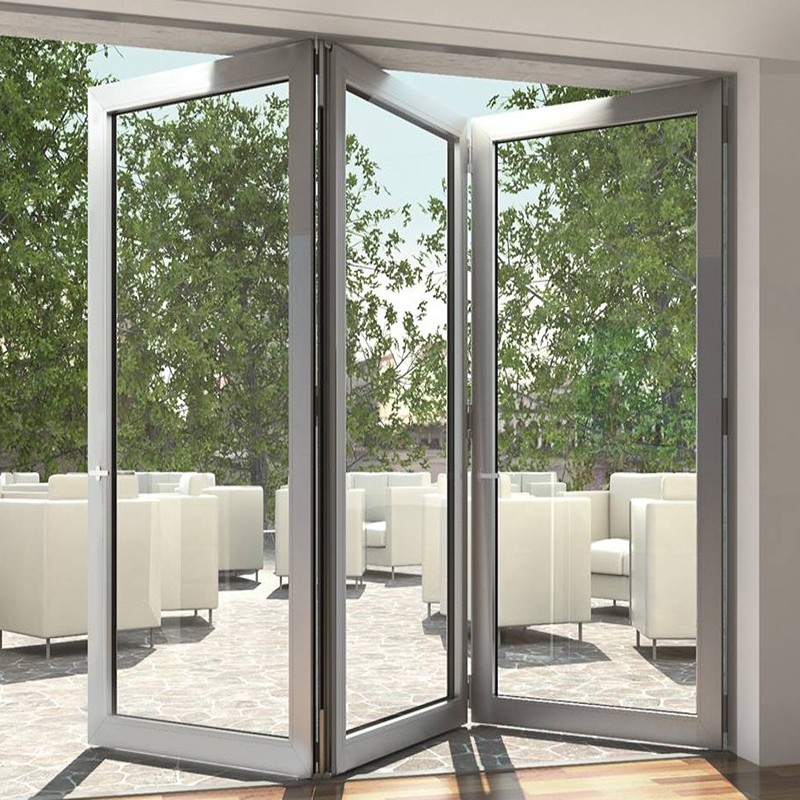 Zhongtai-High Quality Aluminum Frame Tempered Glass Folding Door | Aluminium Door