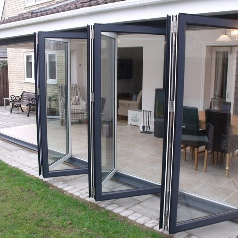 Zhongtai-High Quality Aluminum Frame Tempered Glass Folding Door | Aluminium Door-1