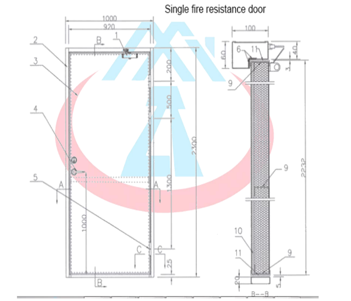 Zhongtai-Garage Fire Door Standard Sigle Fire Rated Door-3