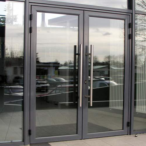 Aluminum Frame Tempered Glass Swing Door