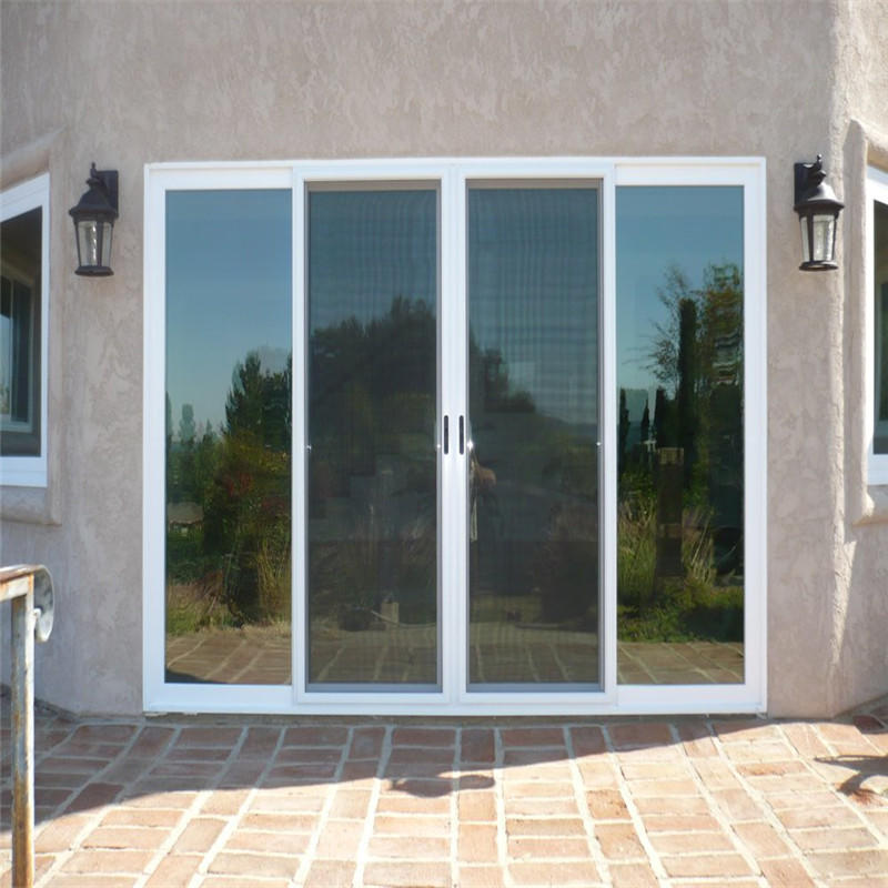 Aluminium French Doors Simple Style, Four Panel Sliding Glass Doors