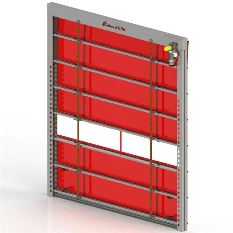 Red Fast PVC Shutter Door for freezing or food