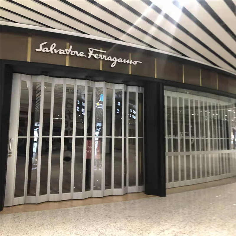 product-Transparent polycarbonate folding door sliding for mall-Zhongtai-img