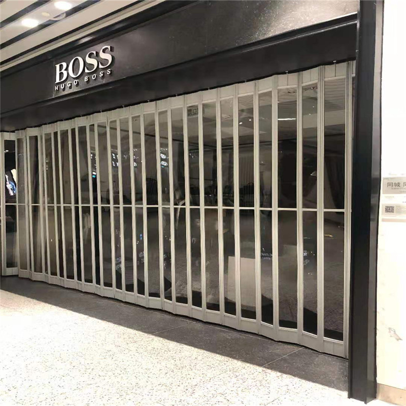 product-Commercial PC folding door transparent bifold door for supermarket-Zhongtai-img