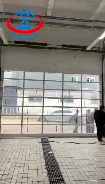 Transparent Glass Garage Rolling Door