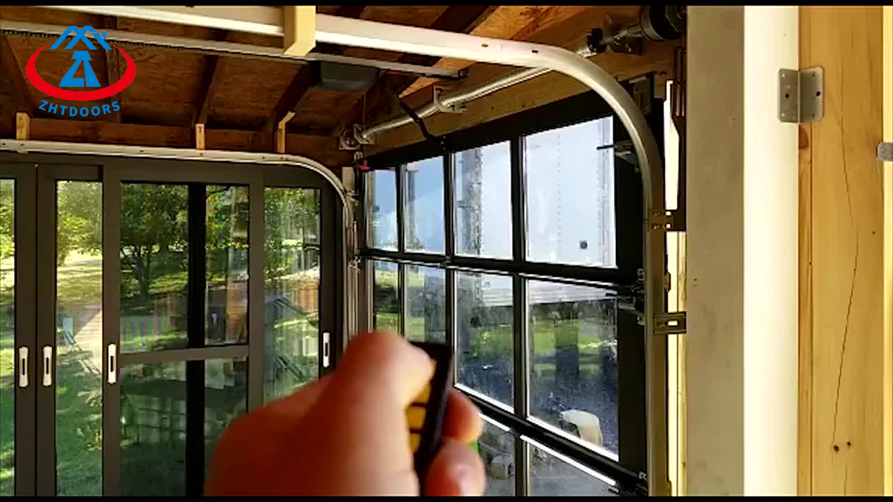 Black And Glass Garage Door