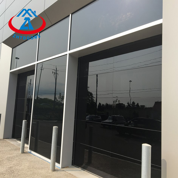 Frameless Aluminum Composite Mirror Glass Garage Door