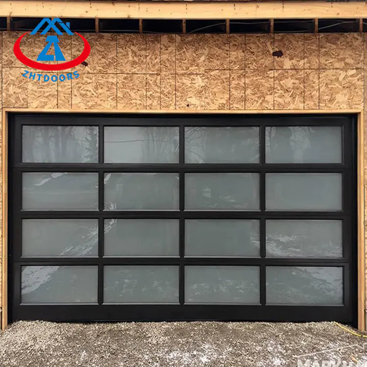 Black Frosted Glass Garage Door