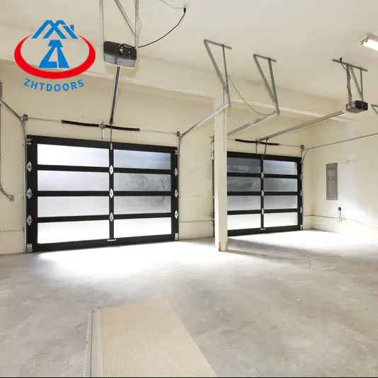 Low Price Residential Panel Automatic Aluminum Glass Garage Door