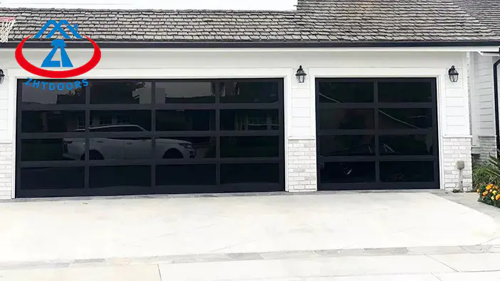 Modern Automatic Aluminum Glass Sectional Sliding Garage Door