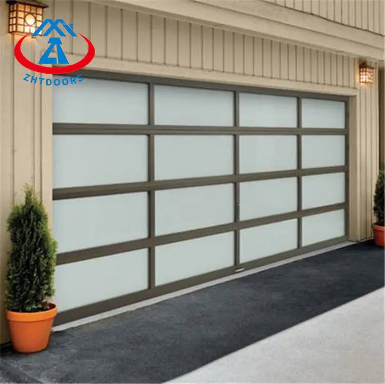 Modern Electric Glass Aluminum Garage Doors Residential