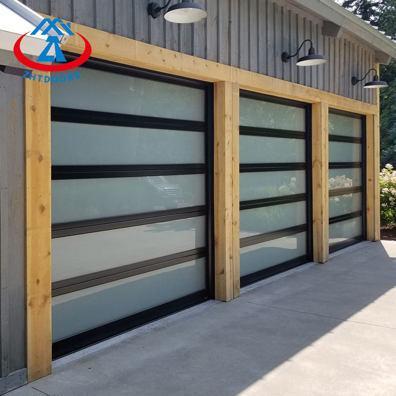 Modern High Quality Aluminum Glass Garage Doordouble