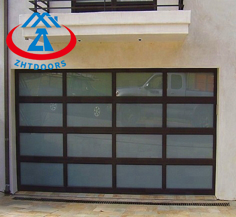 Modern Tempered Sectional Automatic Aluminum Garage Glass Door