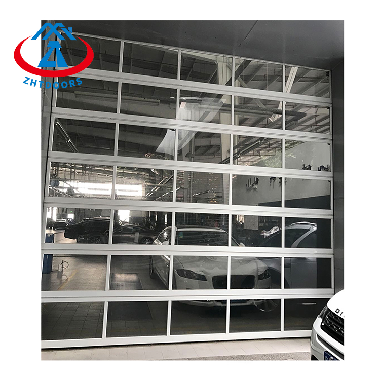 New Modern Design Glass Panel Perspective Folding Garage Door