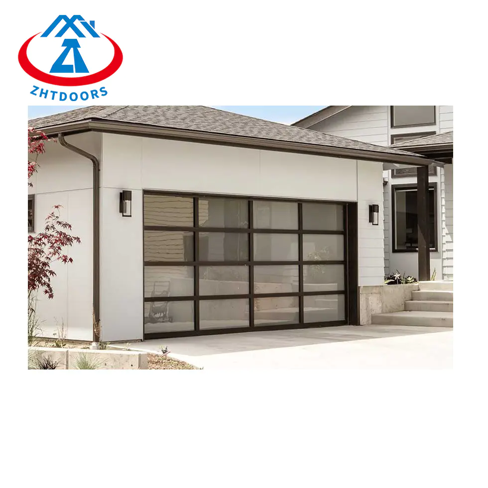 Quality Aluminum Black Overhead Modern Security Aluminum Garage Door