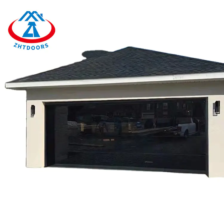 Quality Aluminum Black Overhead Modern Security Aluminum Garage Door