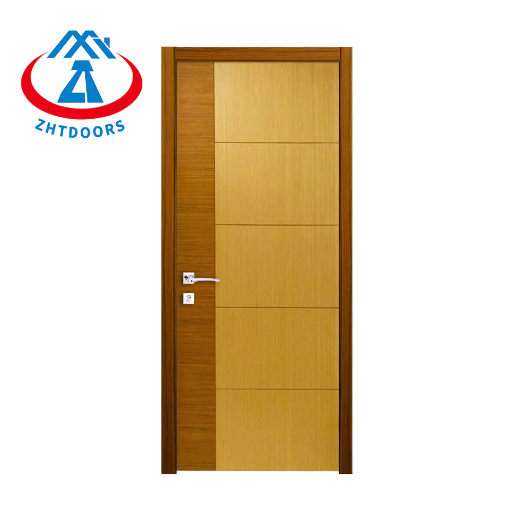 Modern China Black Bedroom Solid Wooden Walnut UL Fireproof Door