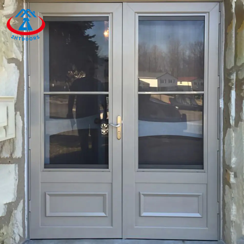 Aluminum Small Double Leaf Exterior AS Fireproof Glass
