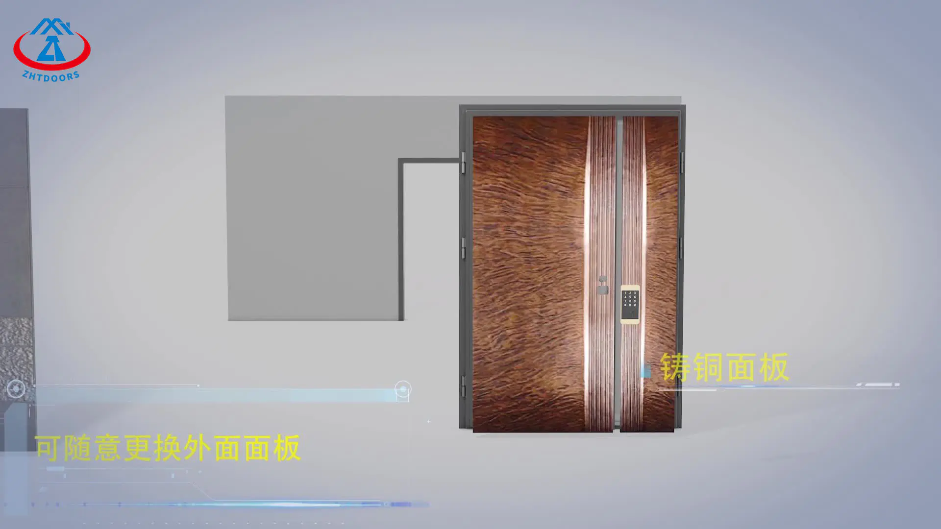 Italian Fiber Glassdoor Apartment Exterior EN Fireproof Secure